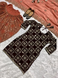 Launching New Designer Party Wear Look Top ,Dhoti Salwar and Dupatta*👌❤️ - Xl