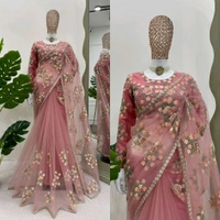Looking some one for this same colour beautiful Designer Saree on Soft Net Febric with Thred & Sequnce work and blouse on also Soft Net Febric