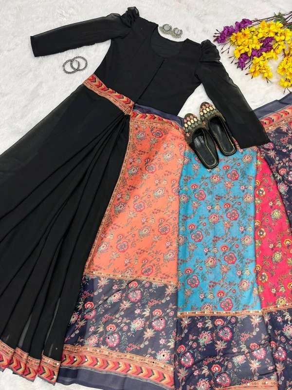 😍Presenting A New Trending Zip Nd Go Saree* - XXL 44