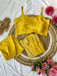 One More Super Hit Chinnon Top, Pant & Blouse - Xl Stitched Upto XXL Margin