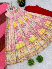 Launching New Designer Party Wear Look Gown, Bottom and Dupatta in Fully Kali Flair With Attached Pad*💥 - M