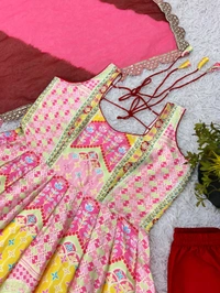 Launching New Designer Party Wear Look Gown, Bottom and Dupatta in Fully Kali Flair With Attached Pad*💥 - Xxl