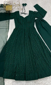 Georgette fabric Anarkali suit set for the upcoming festivities and wedding season *
*FULLY FLAIR KALI PATTERN AND CANVAS PATTA WITH DUPPTA SET,PENT READY TO - S-36