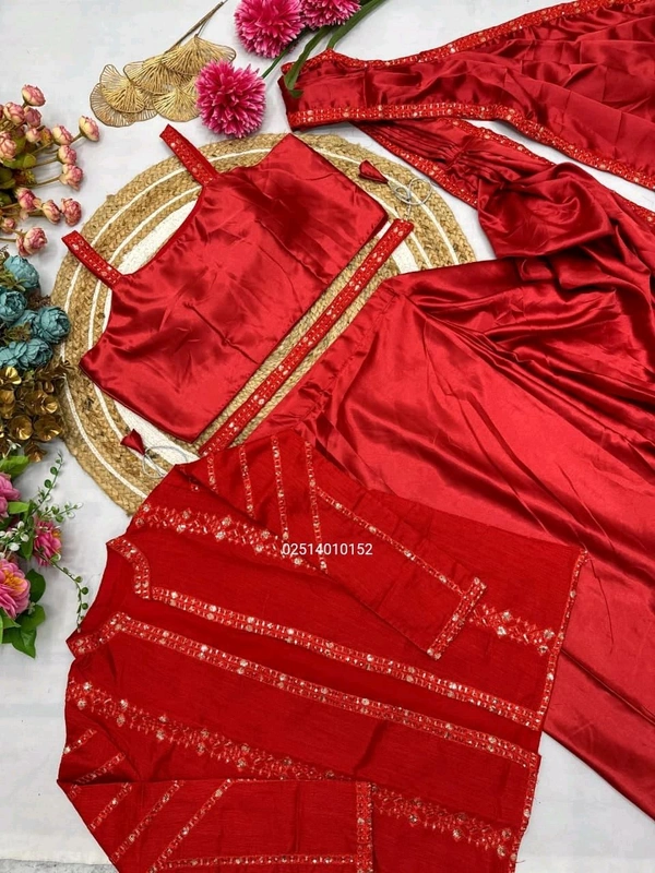 One More Super Hit Ready To Wear Saree With Jacket Saree Design Launch*
3 Beautiful Color 🎨 Single Design 🌸