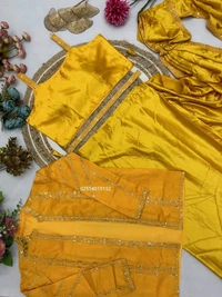 One More Super Hit Ready To Wear Saree With Jacket Saree Design Launch*
3 Beautiful Color 🎨 Single Design 🌸
