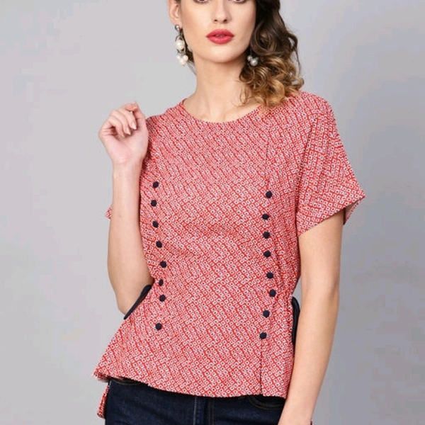 Stylish Women's Top - Top,Fabric,Denim,cotton
