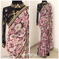 Diva Stunning Women's Sharee - women's sharee,sharee,sari, Rs.680 for yellow,sky and black., Rs.800 for pink and bluesky