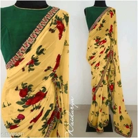 Diva Stunning Women's Sharee - women's sharee,sharee,sari, Rs.680 for yellow,sky and black., Rs.800 for pink and bluesky