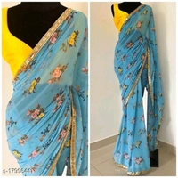 Diva Stunning Women's Sharee - women's sharee,sharee,sari, Rs.680 for yellow,sky and black., Rs.800 for pink and bluesky