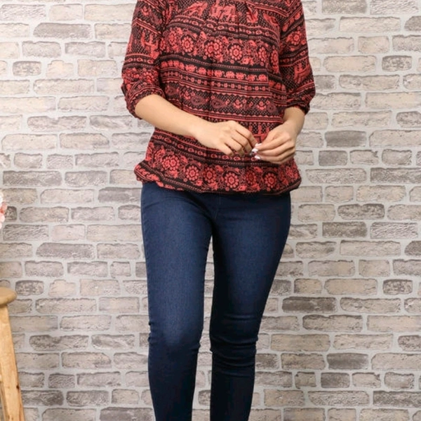 Navratri Multicolor Women's Crepe Top And Tunics