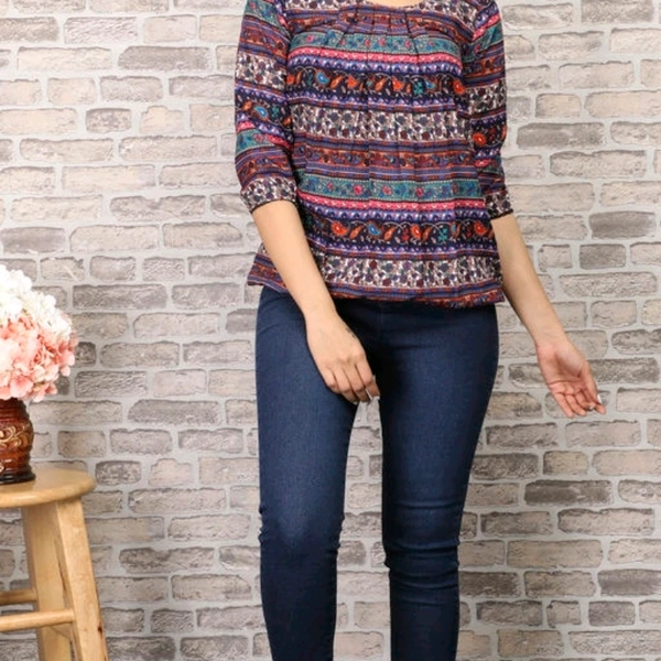 Navratri Multicolor Women's Crepe Top And Tunics