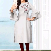Cotton Slub A-line Printed Women's Top And Tunics