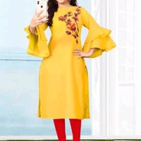Cotton Slub A-line Printed Women's Top And Tunics