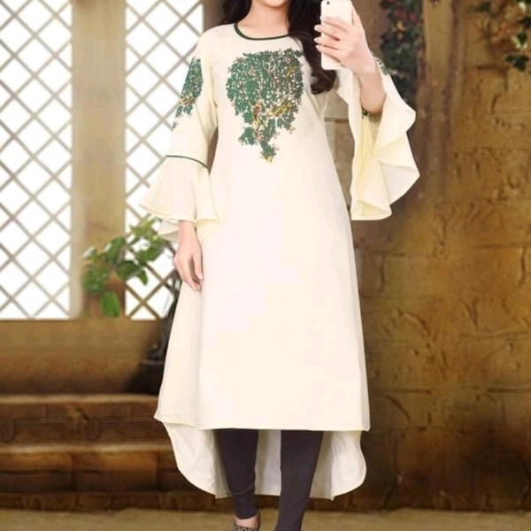 Cotton Slub A-line Printed Women's Top And Tunics