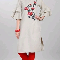 High Slub High Slit Printed Kurtis