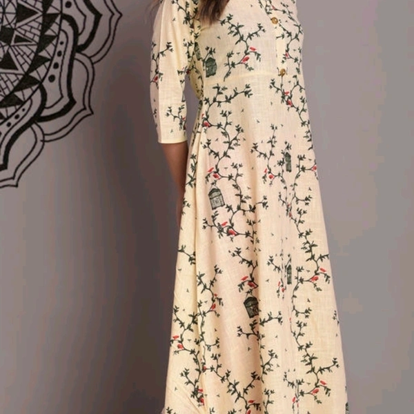 Women Printed Rayon Kurtis*Fabric: Rayon,Cotton SlubSleeve Length: Long Sleeves,Three-Quarter Sleeves