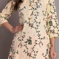 Women Printed Rayon Kurtis*Fabric: Rayon,Cotton SlubSleeve Length: Long Sleeves,Three-Quarter Sleeves