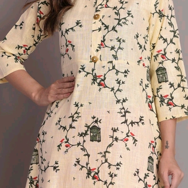Women Printed Rayon Kurtis*Fabric: Rayon,Cotton SlubSleeve Length: Long Sleeves,Three-Quarter Sleeves