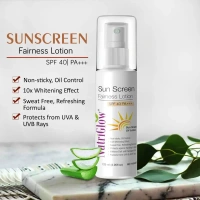 NutriGlow Sunscreen - SPF 40 PA+++ Sunscreen Fairness Liquorice UV Lotion (120 ml)