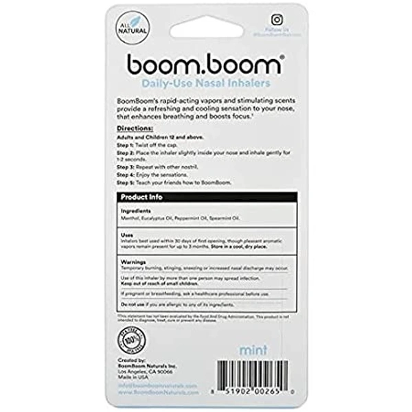 boom boom Boom boom nose inhaler flaver mint