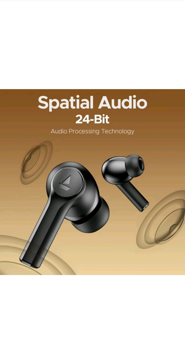 boAt Airdopes Supreme w/ 4 Mics Al ENx Tech, 50 HRS Playback, Multi Point Connectivity Bluetooth Headset (Metallic Grey, True Wireless) - Black
