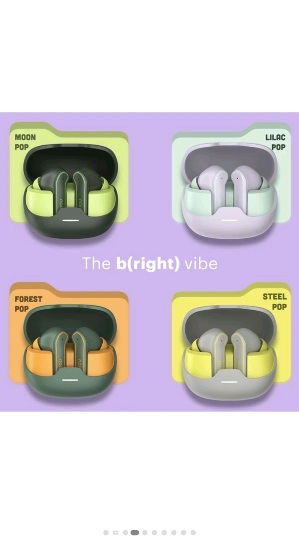 Noise Pop buds with 50 Hrs of playtime, Quad Mich with ENC Bluetooth Headset  True Wireless - Lilac