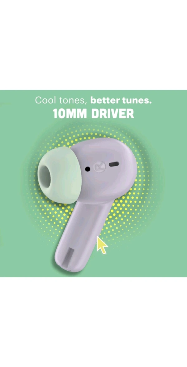 Noise Pop buds with 50 Hrs of playtime, Quad Mich with ENC Bluetooth Headset  True Wireless - Lilac