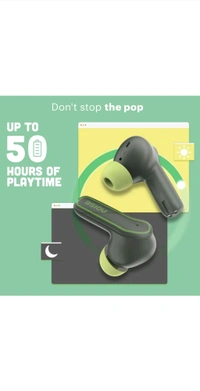 Noise Pop buds with 50 Hrs of playtime, Quad Mich with ENC Bluetooth Headset  True Wireless - Moon