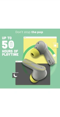Noise Pop buds with 50 Hrs of playtime, Quad Mich with ENC Bluetooth Headset  True Wireless - Steel