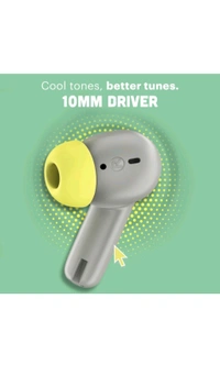 Noise Pop buds with 50 Hrs of playtime, Quad Mich with ENC Bluetooth Headset  True Wireless - Steel