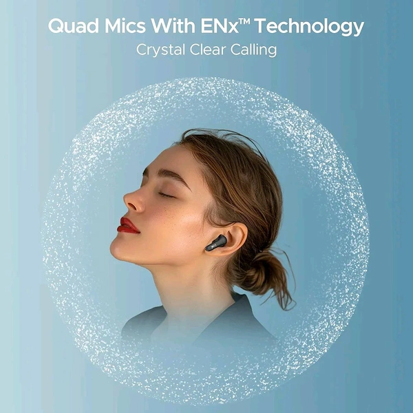 boAt Airdopes Atom 81 Pro Truly Wireless in Ear Ear Buds W/ 100Hrs of Playtime, 4 Mics with Enx, Beast Mode with 50Ms Low Latency, 13Mm Drivers, Iwp Tech, ASAP Charge(Slate Fusion) - Black