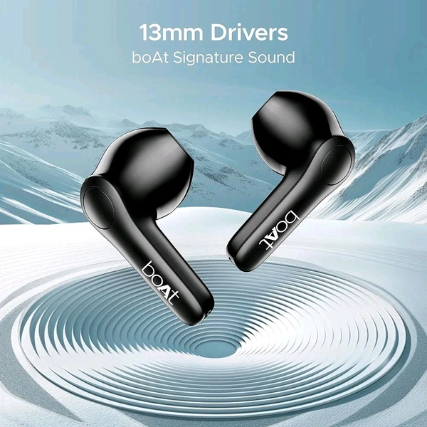 boAt Airdopes Atom 81 Pro Truly Wireless in Ear Ear Buds W/ 100Hrs of Playtime, 4 Mics with Enx, Beast Mode with 50Ms Low Latency, 13Mm Drivers, Iwp Tech, ASAP Charge(Slate Fusion) - Black