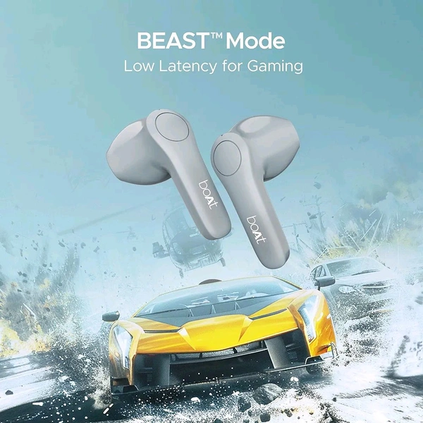 boAt Airdopes Atom 81 Pro Truly Wireless in Ear Ear Buds W/ 100Hrs of Playtime, 4 Mics with Enx, Beast Mode with 50Ms Low Latency, 13Mm Drivers, Iwp Tech, ASAP Charge(Slate Fusion) - Gray