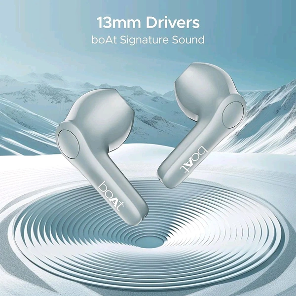 boAt Airdopes Atom 81 Pro Truly Wireless in Ear Ear Buds W/ 100Hrs of Playtime, 4 Mics with Enx, Beast Mode with 50Ms Low Latency, 13Mm Drivers, Iwp Tech, ASAP Charge(Slate Fusion) - Gray
