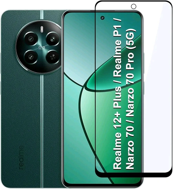 Realme 12+ Plus / Realme P1 / Narzo 70 / Narzo 70Pro / iQOO 12 (5G) Tempered Glass Screen Protector Full HD Quality Tempered Glas
