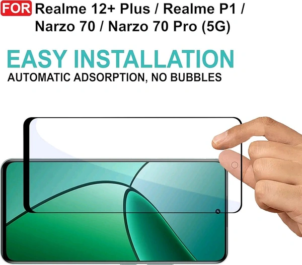 Realme 12+ Plus / Realme P1 / Narzo 70 / Narzo 70Pro / iQOO 12 (5G) Tempered Glass Screen Protector Full HD Quality Tempered Glas