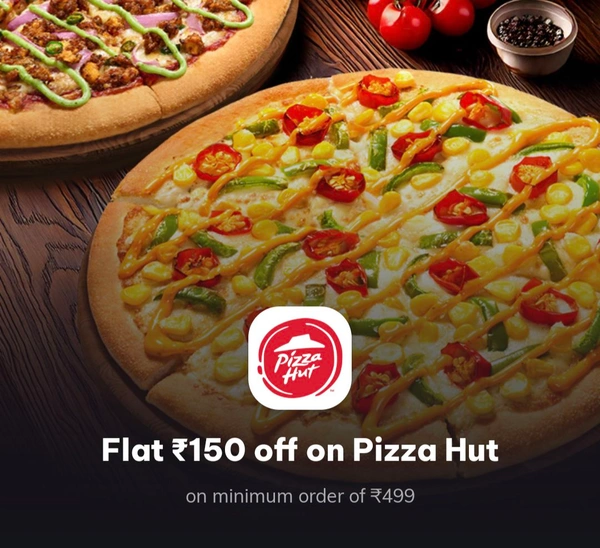 Pizza Hut Off Code (150 Off On 499)