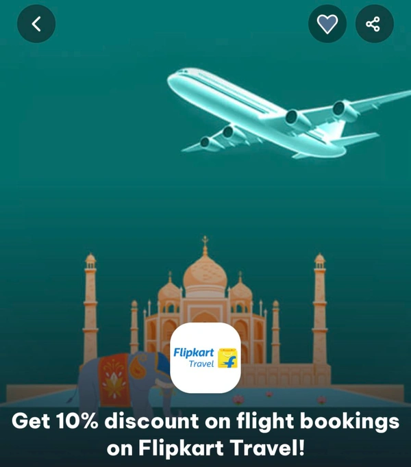 Flipkart Flight 10% Off Code