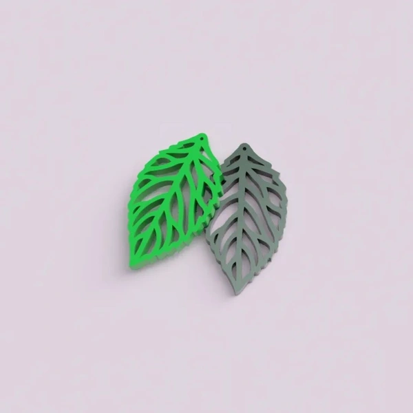 Tibetan Leaf Earring - Harlequin