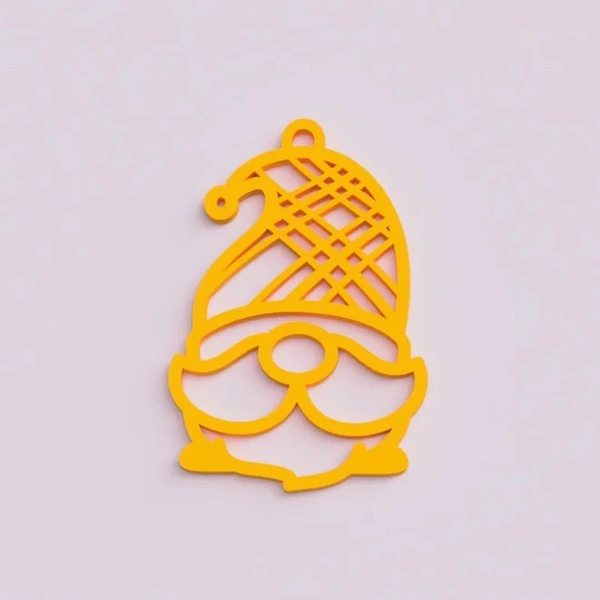 Gnome Earring - Web Orange