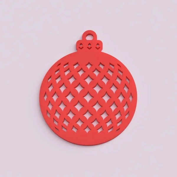 Christmas Ornament Earring - Carnation