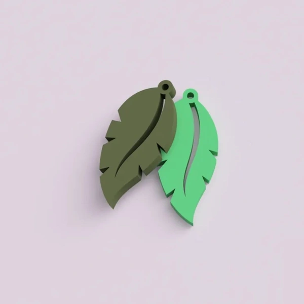Banana Leaf Earring - Harlequin