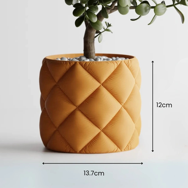 Modern Inflated Planter – Lightweight, Durable & Elegant - 12 cm, Web Orange