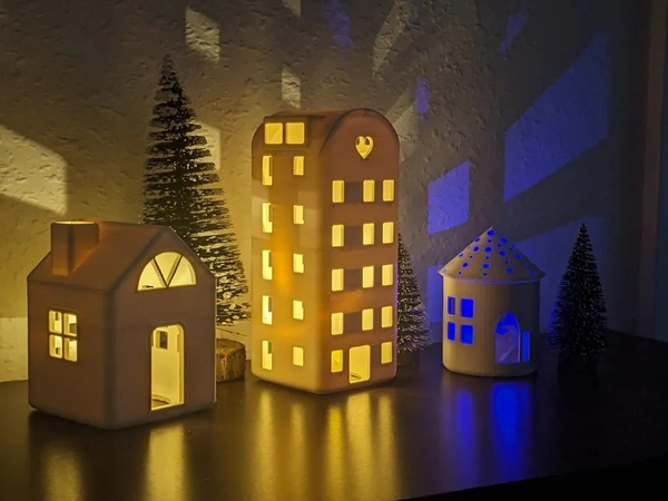 Flat Apartment Tealight - White