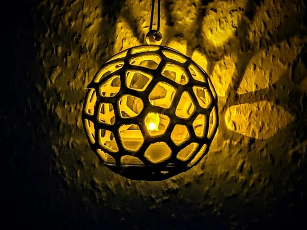Voronoi Ball Tealight - White