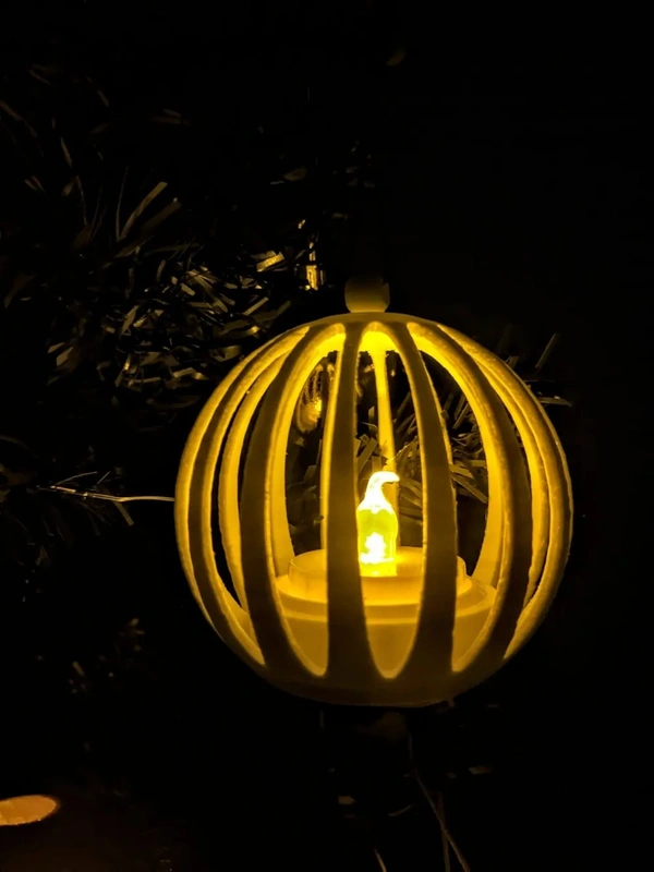 Cage Ball Tealight - White