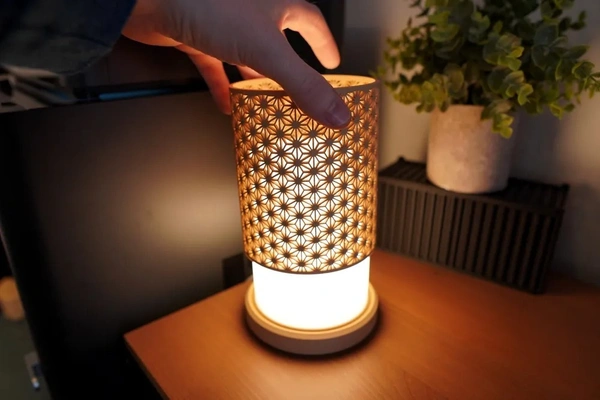 Japanese Kumiko Lamp - 10 cm, Chalky