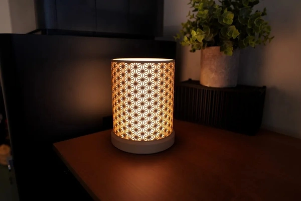 Japanese Kumiko Lamp - 10 cm, Chalky