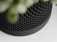 Modern Apple Home Pot - 08 cm, Black