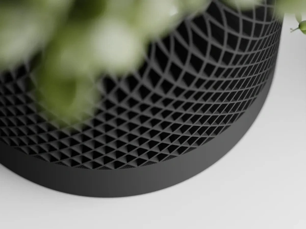 Modern Apple Home Pot - 08 cm, Black